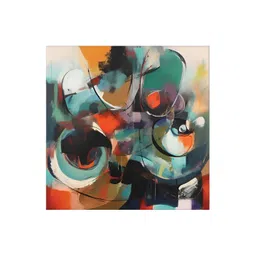 RANDOM Green & Orange Canvas Abstract Wall Art-picture-23