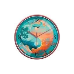 RANDOM Green & Orange Printed Contemporary Wall Clock-picture-22