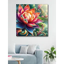RANDOM Green & Pink Floral And Botanical Canvas Wall Art-picture-25