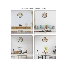 RANDOM Green & Pink Printed Analogue Wall Clock image 5