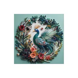 RANDOM Green & White Canvas Birds and Animals Wall Painting-image-21