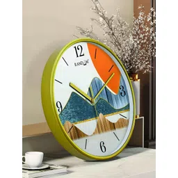 RANDOM Green & White Printed Contemporary Wall Clock-picture-30