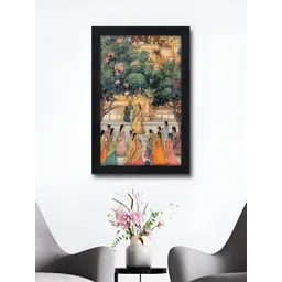 RANDOM Green & Yellow Art Deco Printed Wooden Wall Art-picture-26