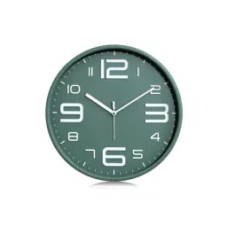 Random Green Plastic Round Wall Clock-picture-35