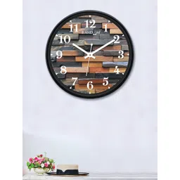 RANDOM Grey Melange & Brown Round Printed 30 cm Analogue Wall Clock-picture-16