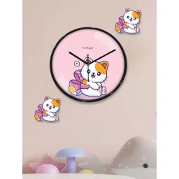 Random Multicolor Plastic Round Wall Clock-picture-28