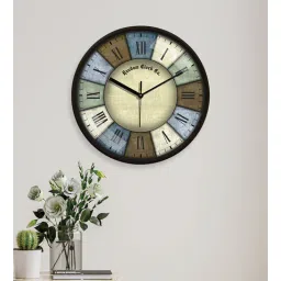 random Multicolour Modern Plastic Stylish Non Ticking Silent Analog Wall Clock -12 inch-picture-19