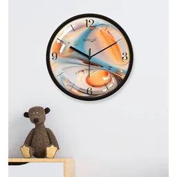 random Multicolour Modern Plastic Stylish Non Ticking Silent Analog Wall Clock -12 inch-picture-17