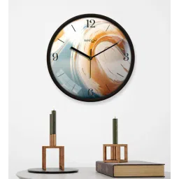 random Multicolour Modern Plastic Stylish Non Ticking Silent Analog Wall Clock -12 inch-picture-18