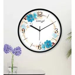 random Multicolour Modern Plastic Stylish Non Ticking Silent Analog Wall Clock -12 inch-picture-21