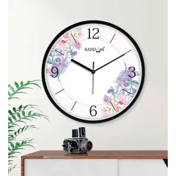 random Multicolour Modern Plastic Stylish Non Ticking Silent Analog Wall Clock -12 inch-picture-22