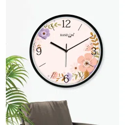 random Multicolour Modern Plastic Stylish Non Ticking Silent Analog Wall Clock -12 inch-picture-37