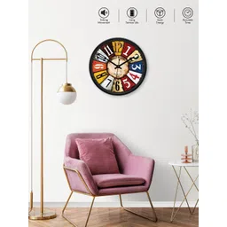 RANDOM Multicoloured Round Analogue Wall Clock-picture-14