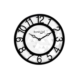RANDOM Off White & Black Printed Contemporary Wall Clock-picture-16