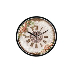 RANDOM Pink & Brown Textured Round Contemporary Wall Clock-picture-37