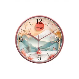 RANDOM Pink & Green Printed Contemporary Wall Clock-picture-19