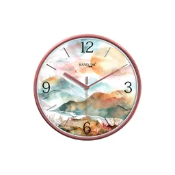 RANDOM Pink & White Printed Contemporary Wall Clock-picture-26