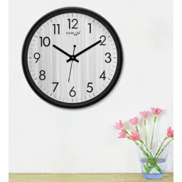 random Quartz Movement Round Black Plastic Wall Clock-picture-31