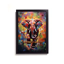 RANDOM Red & Blue Birds & Animals Painting Wall Art-picture-32