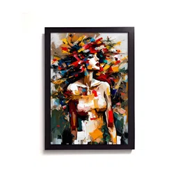 RANDOM Red & White Abstract Painting Wall Art-picture-30