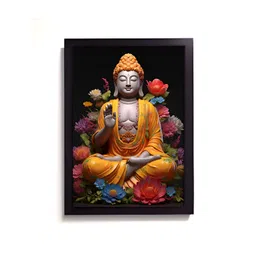 RANDOM Red & Yellow Synthetic Wooden Wall Art-picture-14