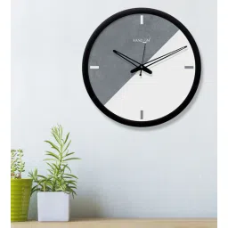 random Round Quartz Movement Black Plastic Wall Clock-picture-35