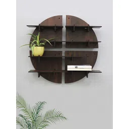 RANDOM Set of 4 Brown MDF Basic Wall Shelves-picture-13