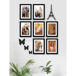 RANDOM Set of 7 Black Solid Synthetic Photo Frames-picture-40