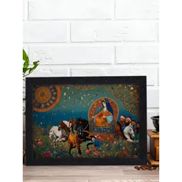 RANDOM Teal & Orange Art Deco Printed Wooden Wall Art-picture-34