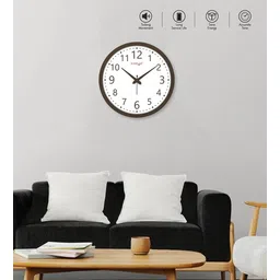 random Tic Toc Brown & White Plastic Wall Clock-picture-35