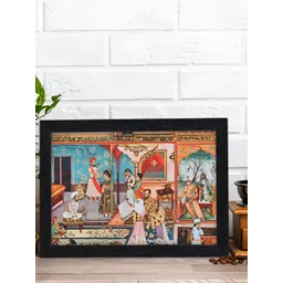 RANDOM Whit & Blue Art Deco Traditional Printed Wooden Wall Art-picture-33