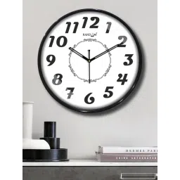 Random White & Black Printed Round Wall Clock-picture-42