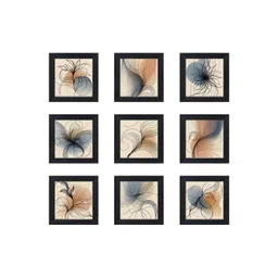 RANDOM White & Blue 6 and more Piece Synthetic Wood Floral and Botanical Wall Paintings-picture-11