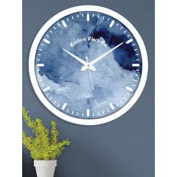 RANDOM White & Blue Printed Contemporary Wall Clock-picture-28