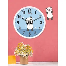 RANDOM White & Blue Round Printed 30.48 cm Analogue Wall Clock-picture-24