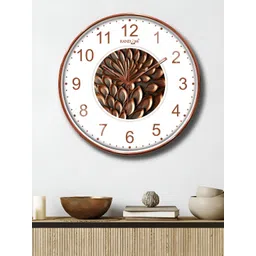 RANDOM White & Brown Printed Traditional Wall Clock-picture-34
