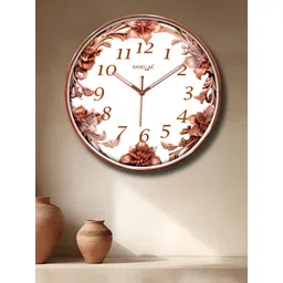 RANDOM White & Brown Printed Traditional Wall Clock-picture-30