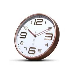 RANDOM White & Gold-Toned Printed Contemporary Analogue Wall Clock-picture-15