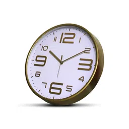 RANDOM White & Gold-Toned Printed Contemporary Wall Clock-picture-15