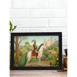 RANDOM White & Green Traditional Printed Wooden Wall Art-picture-42