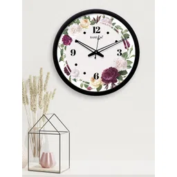RANDOM White & Purple Round Printed 30.4 cm Analogue Wall Clock-picture-18