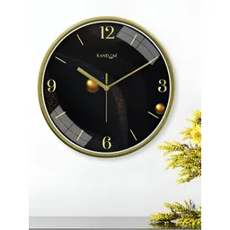 RANDOM Yellow & Black Printed Round Contemporary Wall Clock-picture-20