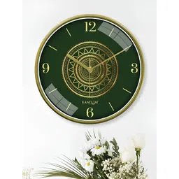RANDOM Yellow & Green Printed Round Contemporary Wall Clock-picture-34