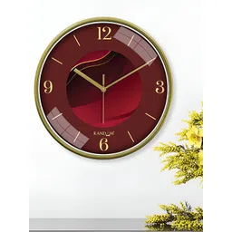 RANDOM Yellow & Red Printed Round Contemporary Wall Clock-picture-18