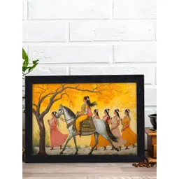 RANDOM Yellow & White Traditional Printed Wooden Wall Art-picture-14