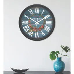 Round Analogue Blue Plastic Wall Clock-image-3