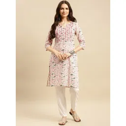 Rangita Floral Printed Pure Cotton Kurta with Trousers-picture-21