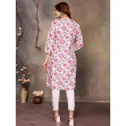 Rangita Floral Printed Round Neck Straight Kurta-picture-21