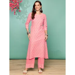 Rangita Floral Printed Round Neck Striaght Kurta with Palazzos-picture-27