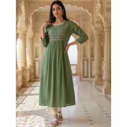 Rangita Women Embroidered Thread Work Floral Anarkali Kurta-picture-22